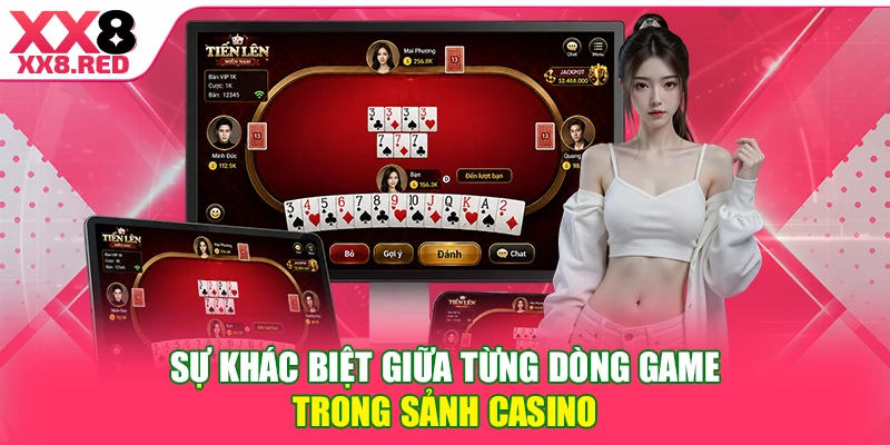 Sự khác biệt giữa từng dòng game trong sảnh casino